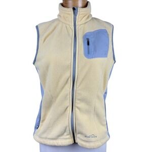 Eddie Bauer Weatheredge Fleece Vest Womens Large‎ Full Zip Outdoor 365